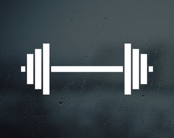 Weight Lifting Vinyl Decal Sticker | Power Lifting Decal | Barbell Vinyl Decal Sticker | Gym decal