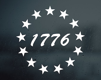1776 Stars Vinyl Decal Sticker | Rebellion Duty Decal | Patriotic Decal | Tyranny Law Decal | When Tyranny Becomes Law