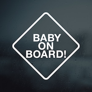 Naklejka na samochód Baby On Board, naklejka winylowa, naklejka, naklejka ostrzegawcza Baby on Board, naklejka na samochód BOB