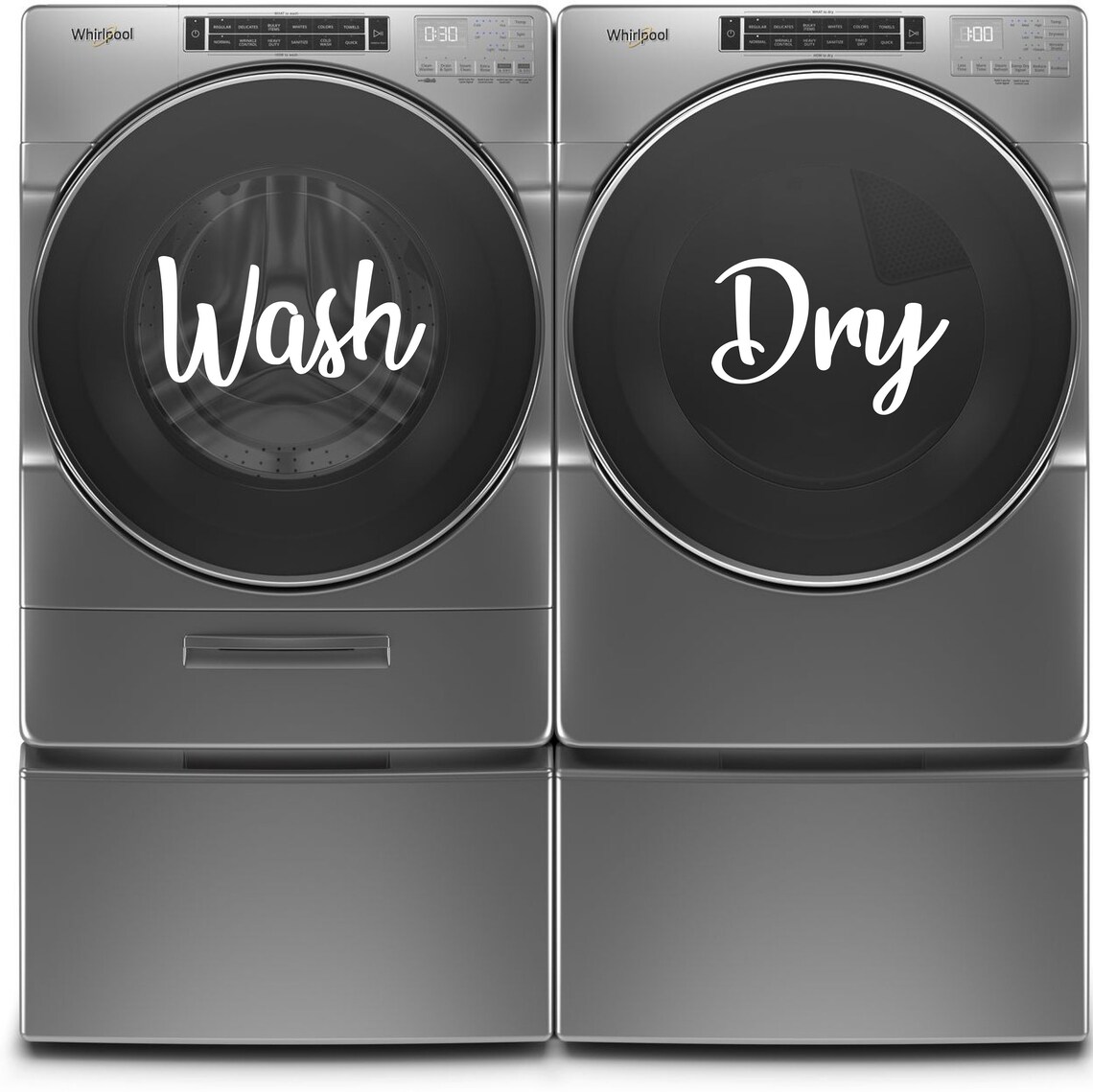 Wash and Dry Decal for Washer and Dryer Set of 2 Decals Etsy