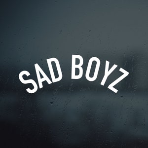 SAD BOYZ Vinyl Decal Sticker | Windshield Banner Decal Sticker Night Runner JDM Tuner