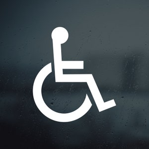 Pode incluir: Símbolo de acessibilidade em cadeira de rodas branco em fundo azul.