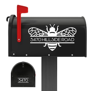 Custom Bee Mailbox Decal | Address for Mailbox | Street Address Mailbox | Personalized Mailbox | Honeybee