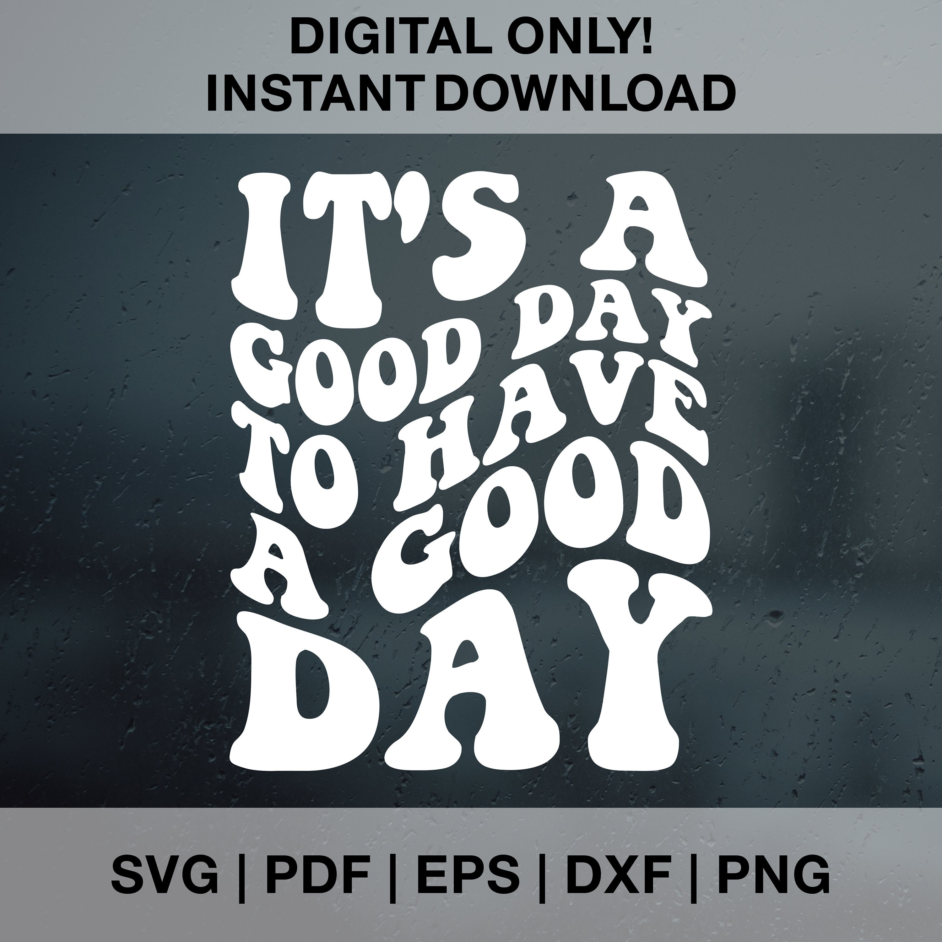 Autocollant Mural Vinyle Déco 'Good Day Be Happy' - Citation Motivationnelle, Design Q79, Neuf