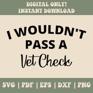 Ik zou niet slagen voor een dierenartscontrole SVG, ik zou niet slagen voor een dierenartscontrole PNG, grappige paardensport png, paardrijden Svg, grappige cowgirl png, paardenliefhebber svg