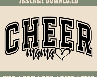 Cheer Mama SVG PNG PDF, Cheer Mom Varsity Svg Png, Cheer Mom Era Svg Png, Cheer Mom Life Svg Png, File artigianali digitali per Cricut/Silhouette