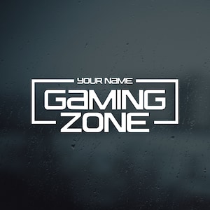 Gaming Zone Personalised Wall | Gaming Vinyl Decal Sticker | Gamer Wall Decor