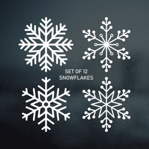 Snowflake Decals | Christmas Decal | Christmas Holiday Decorations | Snowflake Decal Pack | Christmas Decor