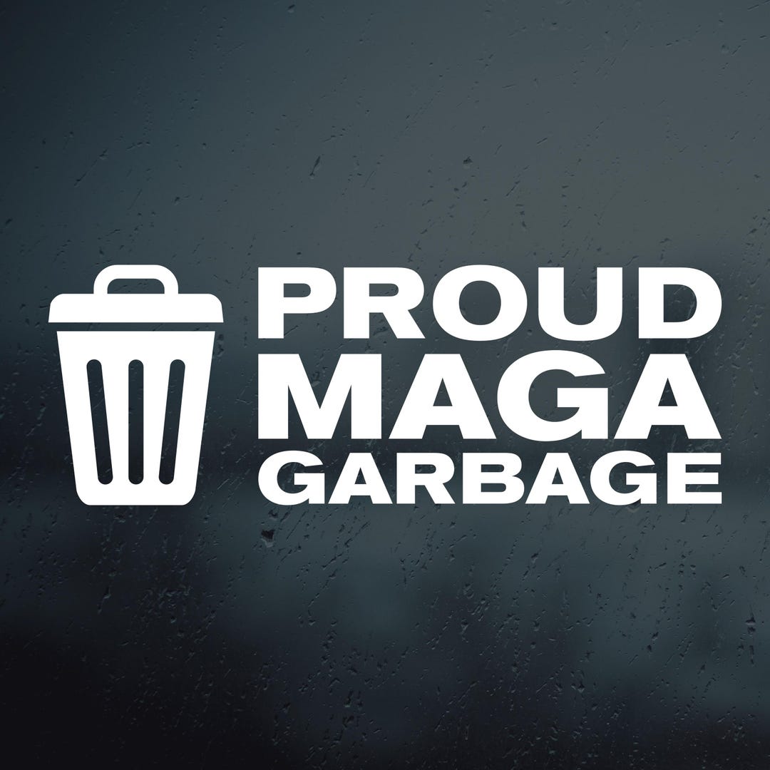 Round Maga Sticker Proud Maga Garbage Vinyl Decal Sticker, MAGA Vinyl Decal Sticker, Trump ...