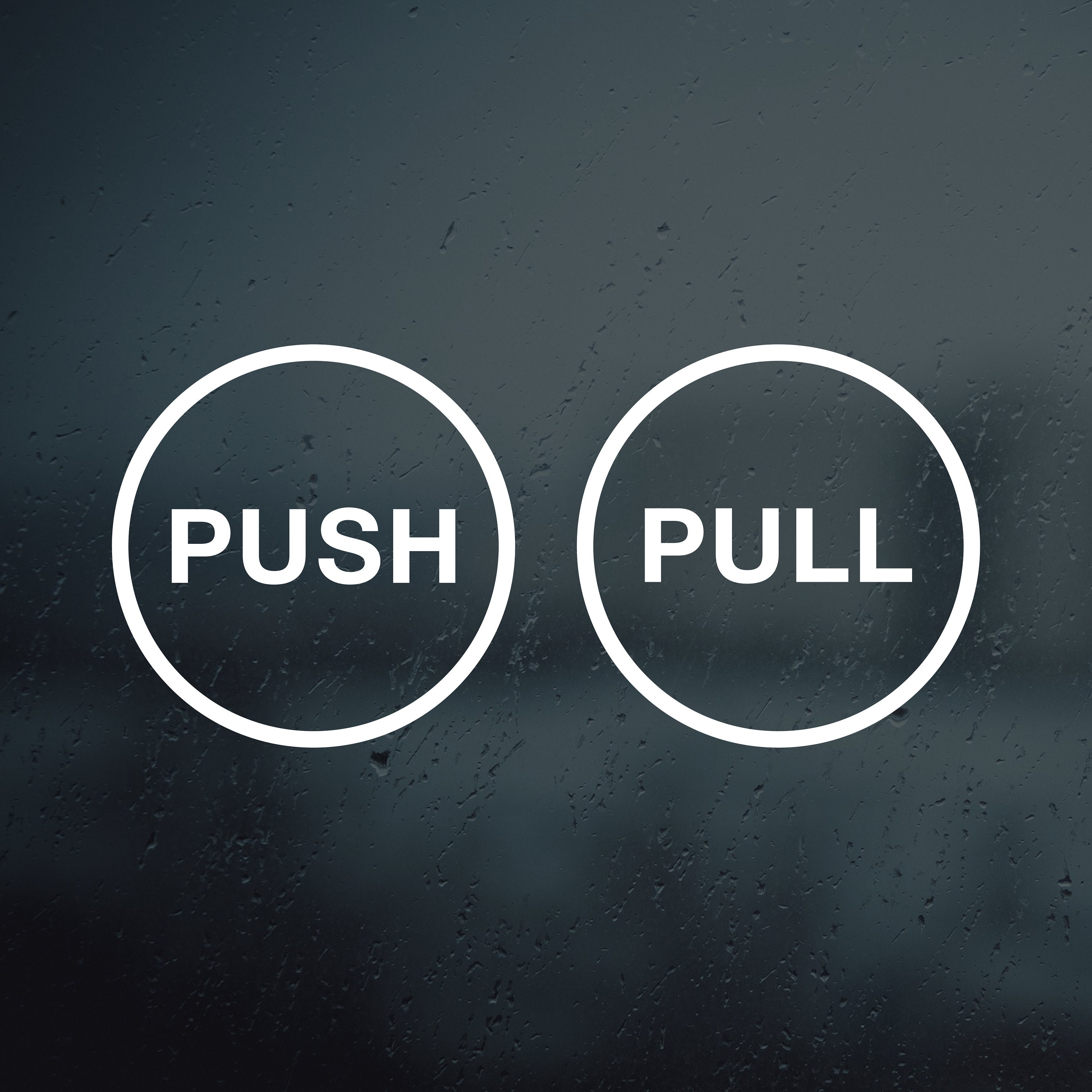 Push Pull Türschild Aufkleber Paar – Vinyl Aufkleber Für Geschäft Oder Zuhause