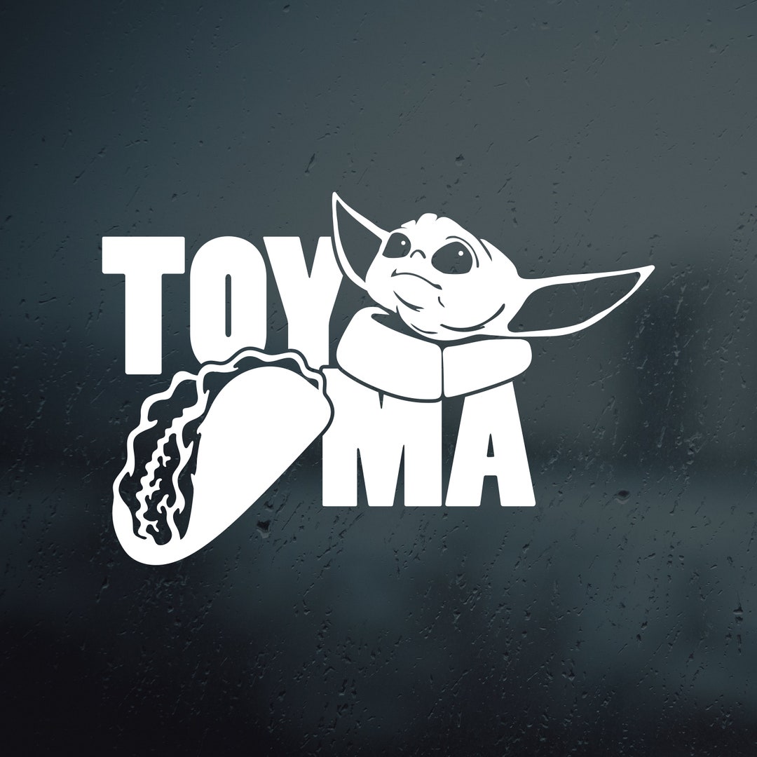 Toyota Vinyl Decal Sticker Baby Yoda Grogu Etsy