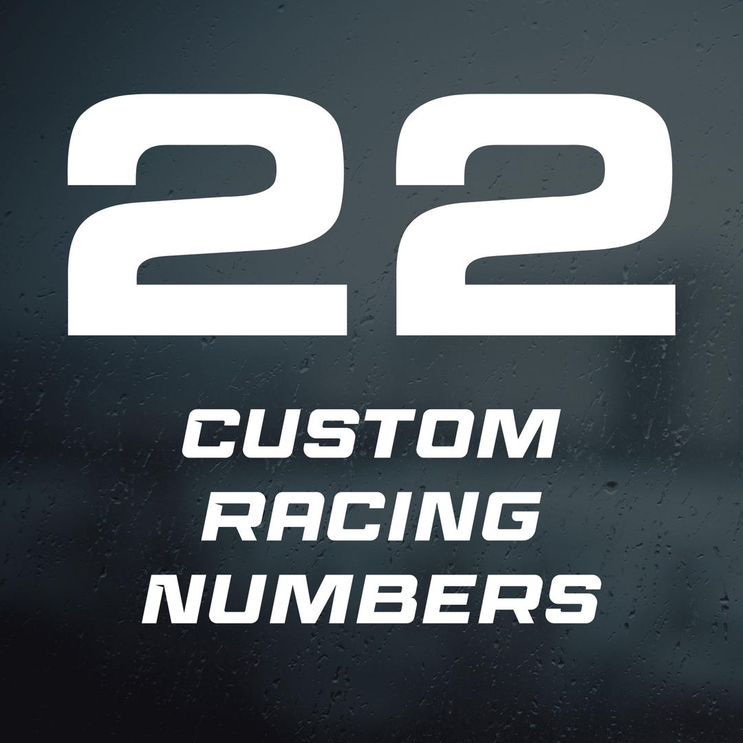 Custom Racing Number Plate Vinyl Decal, Custom Racing Numbers for the ...
