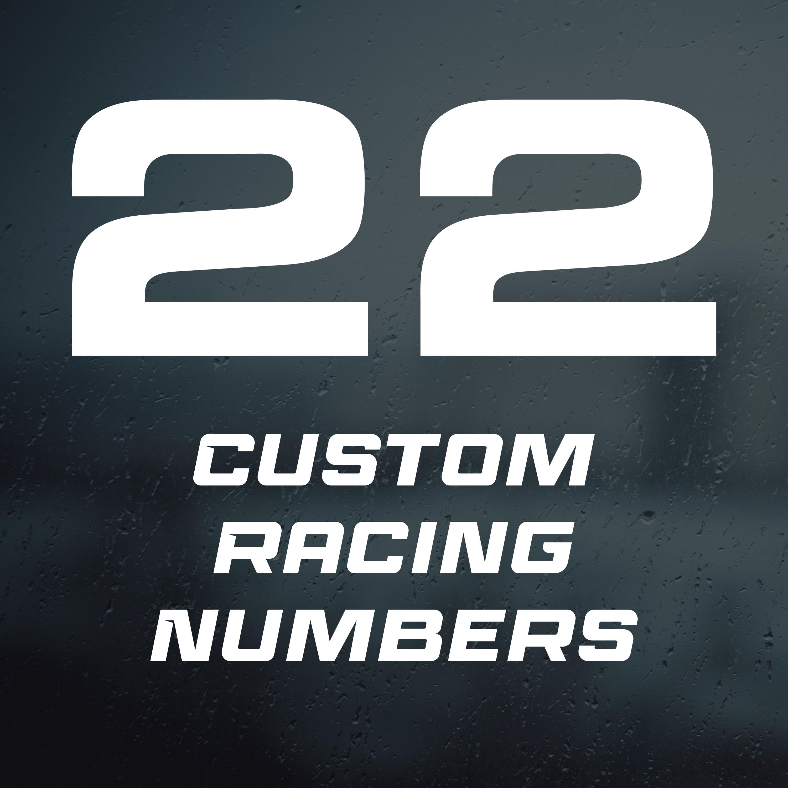 Custom Racing Number Plate Vinyl Decal, Custom Racing Numbers for the ...
