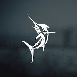 Blue Marlin Vinyl Decal Sticker | Sailfish Fishing