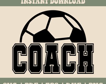 Soccer Coach PNG SVG Cricut Silhouette Cameo dfx eps Digital File Instant Download