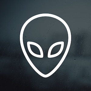 Alien Decal, UFO, Car Decal, Alien Vinyl Decal, Area 51, Extraterrestrial Sticker