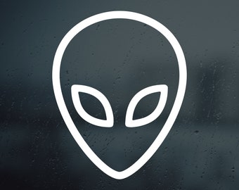 Alien Decal, UFO, Car Decal, Alien Vinyl Decal, Area 51, Extraterrestrial Sticker