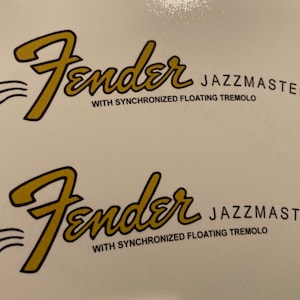 60s Fender Jazzmaster Waterslide Headstock Decal (3 Count)