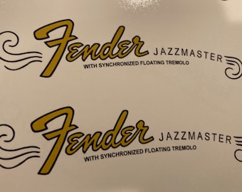 60s Fender Jazzmaster Waterslide Headstock Decal (3 Count)