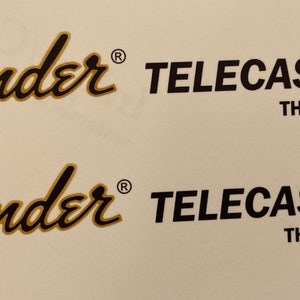 Fender Telecaster Thinline Waterslide Headstock Decal (3 Count)
