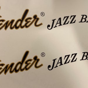 70s Fender Jazz Bass Waterslide Headstock Decal (3 Count)