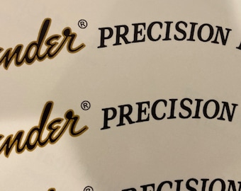 70s Fender Precision Bass Waterslide Headstock Decal (3 Count)