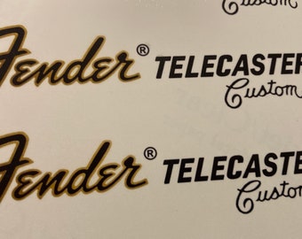 Fender Telecaster Custom Waterslide Headstock Decal (3 Count)