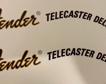 Fender Telecaster Deluxe Waterslide Headstock Decal (3 Count)
