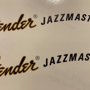 70s Fender Jazzmaster Waterslide Headstock Decal (3 Count)