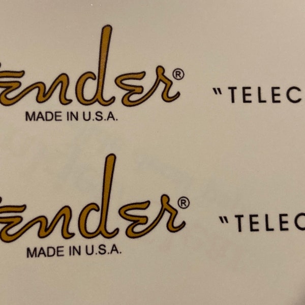 Fender Telecaster USA Gold Waterslide Headstock Decal (3 Count)