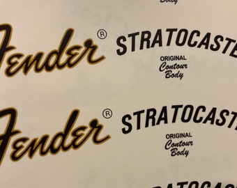 70s Fender Stratocaster Waterslide Headstock Decal (3 Count)