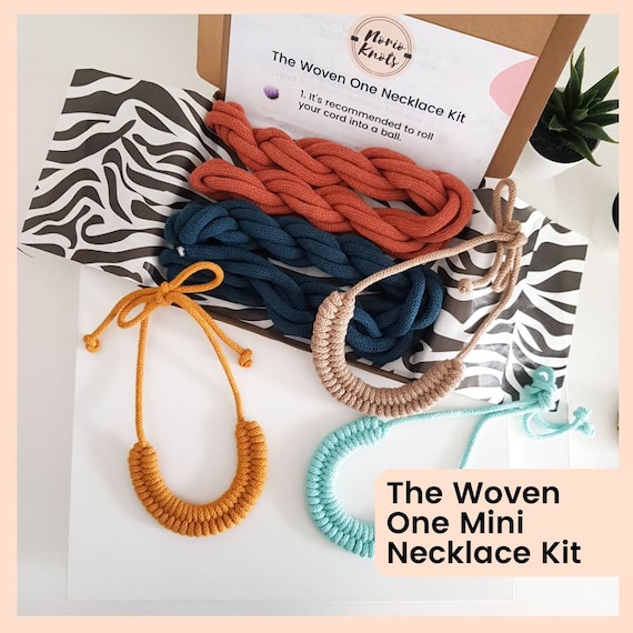 Craft Kit for Adults, Beginners Craft Kit, Woven Necklace Craft Kit, DIY Craft Kit for Adults, Easy Crafts, Jewellery Making Kit