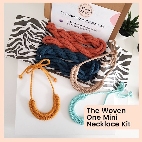 Craft Kit for Adults, Beginners Craft Kit, Woven Necklace Craft Kit,  DIY Craft Kit for Adults, Easy Crafts, Jewellery Making Kit