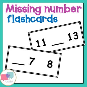 Missing number flashcards / ¿Qué número falta?