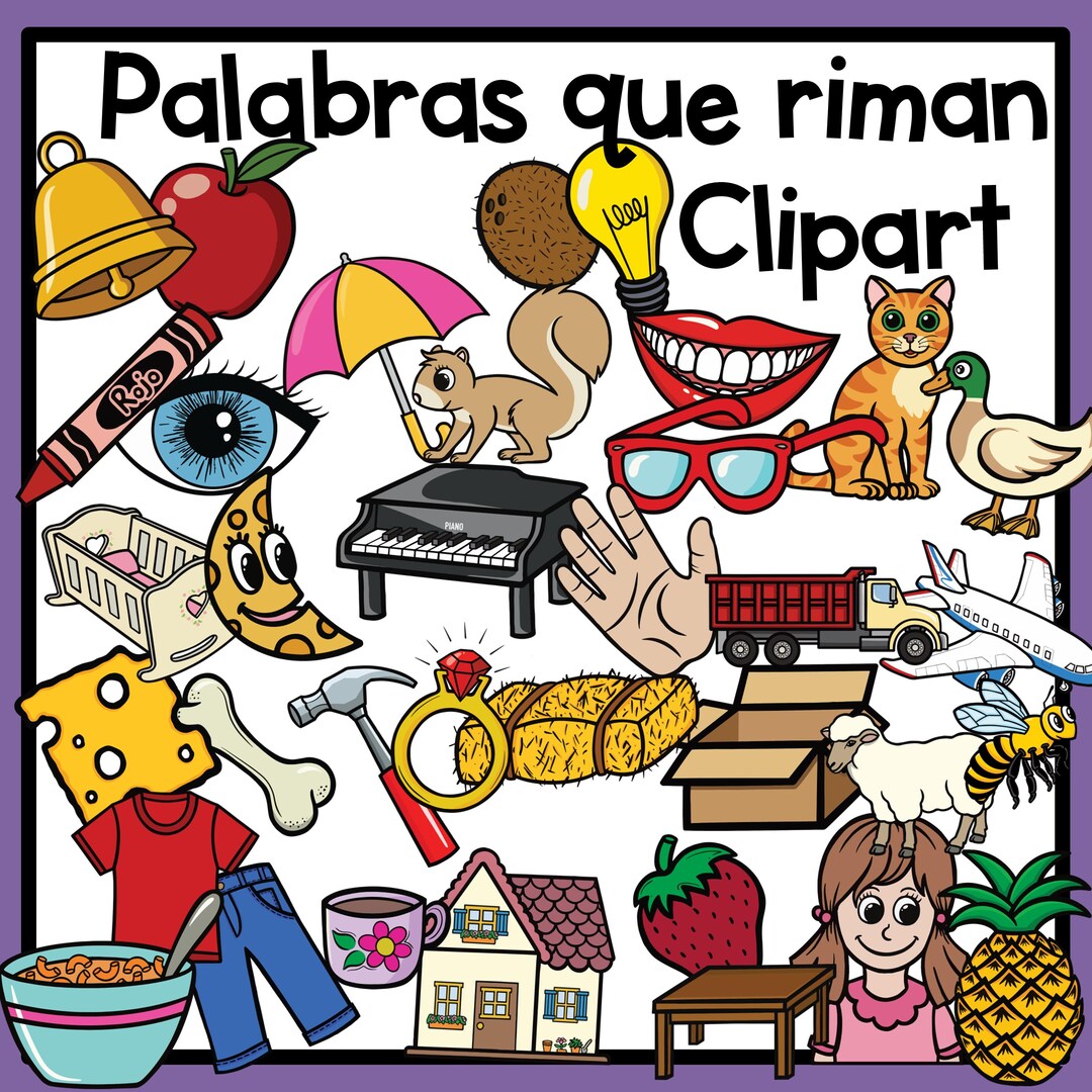 Que Riman Fish Palabras Que Riman - Clipart - Etsy