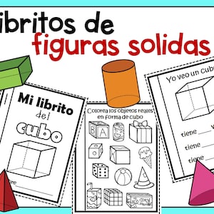 Libritos de figuras geométricas tridimensionales