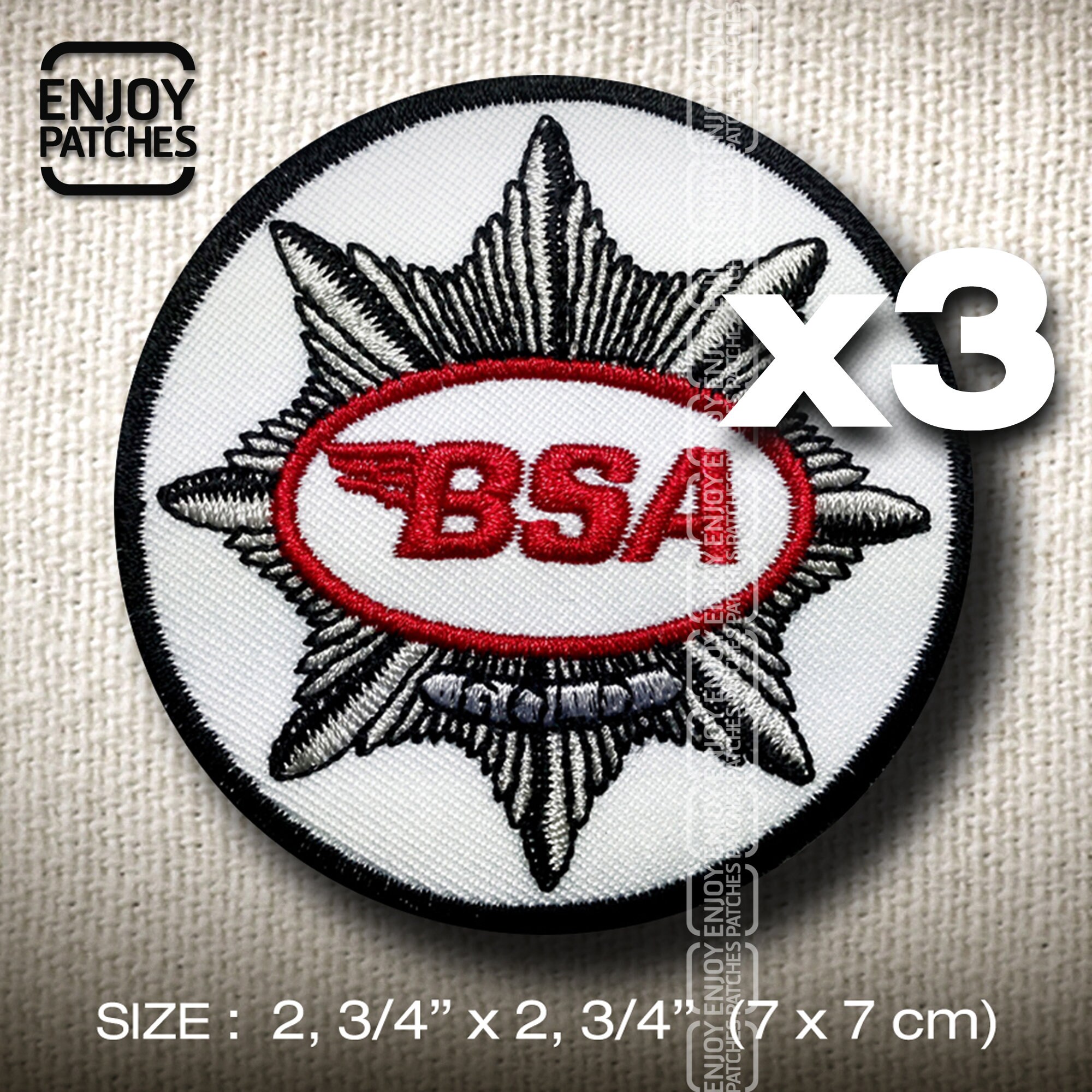 3x BSA Patch Iron on Jacket Cap Clothing Custom Outfit Racing Etsy