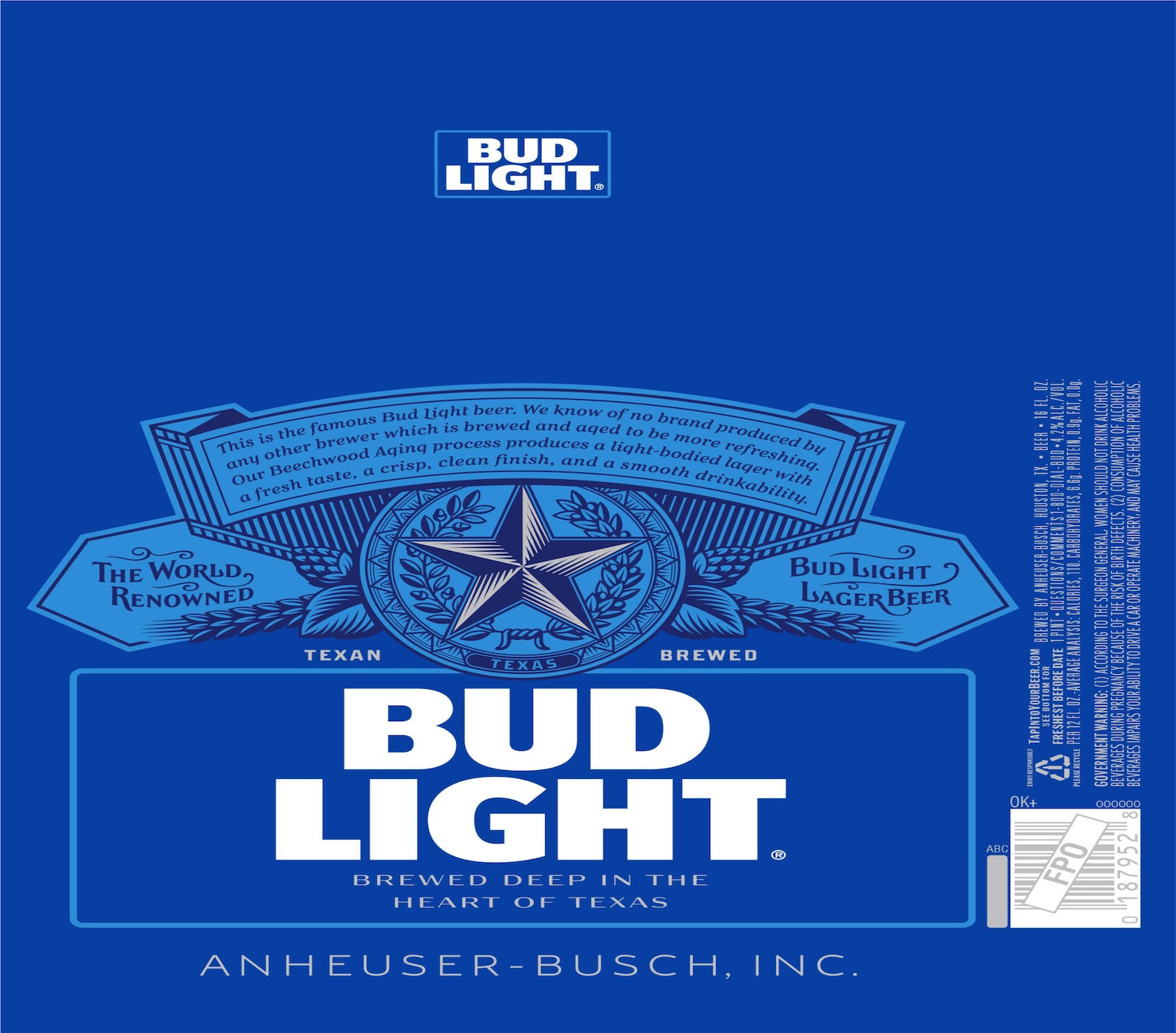 Bud Light Blank 20oz Skinny Full Wrap | Etsy