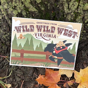 Wild Wild West Virginia - carte postale 5 x 7