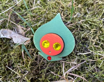 Flachholz Monster aus Holz - Pin