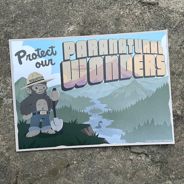 Protect Our Paranatural Wonders - 5x7 postcard
