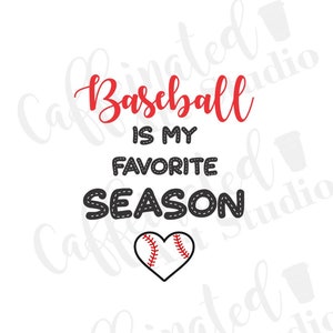 Le baseball est ma saison préférée téléchargement numérique / baseball / svg / png / eps / dxf / pdf