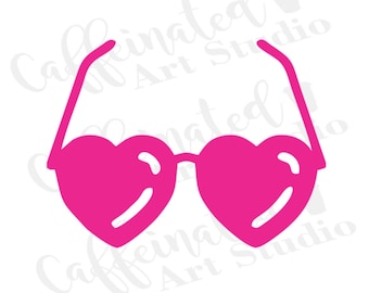 Clipart Barbie Sunglasses Heart Shaped Heart Eyes Svg