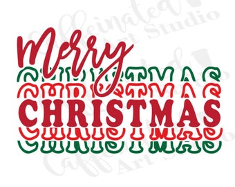 Feliz Navidad svg / feliz feliz Navidad / Navidad svg / Navidad en capas svg / descarga digital