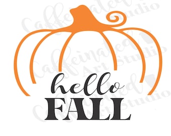 hello Fall svg / Fall svg / hello svg / pumpkin svg / fall door sign svg / digital download