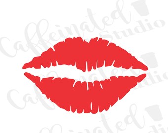 kiss lips svg / lips svg / distressed lips svg / valentines day svg / digital download