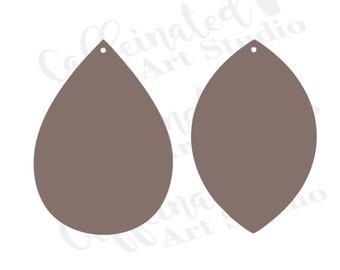 earring template svg / earrings template svg / teardrop earring svg / faux leather earring svg