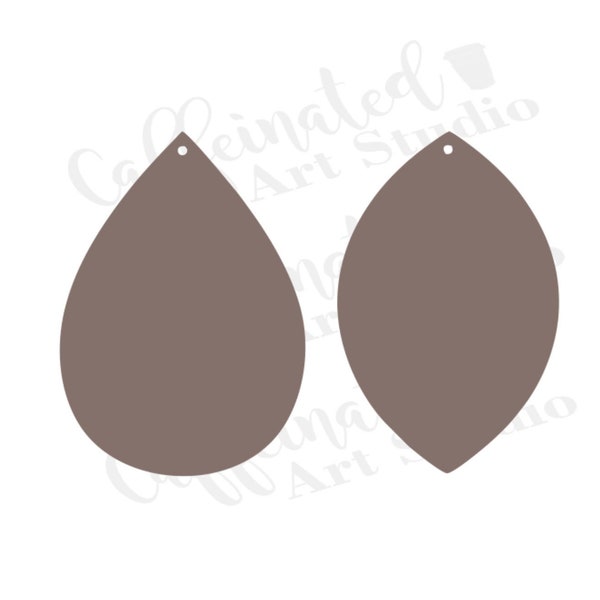 Leather Earrings Template - Etsy