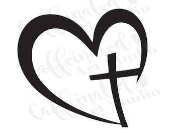 Download Heart Cross Svg Etsy