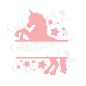 Eenhoorn SVG/Eenhoorn naam frame SVG/Eenhoorn split frame SVG/digitale download